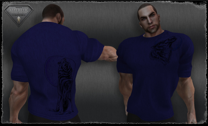 T-Shirt - WolfHowling - Blue