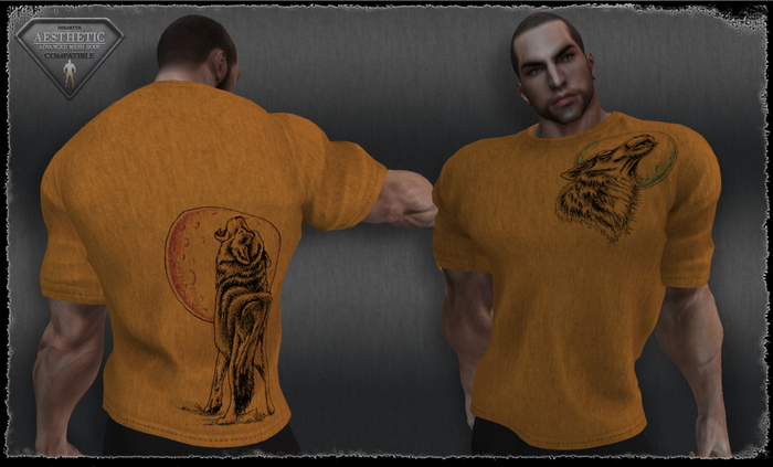 T-Shirt - WolfHowling - Orange