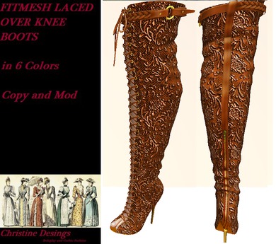 Second Life Marketplace - Fitmesh Over Knee Boots in 6 Colors