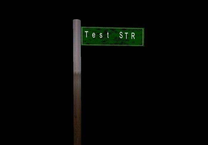 Road Sign set name with NoteCard
