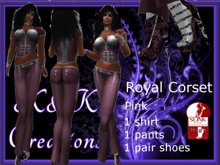 Royal Corset Outfit-Pink and White
