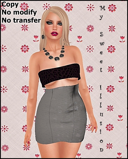 .:: MSI ::. Gray mesh skirt long