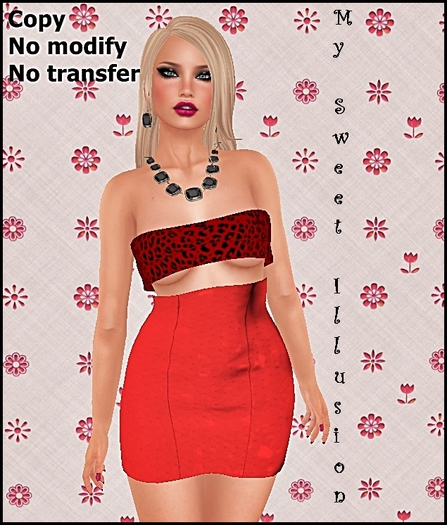.:: MSI ::.Red mesh skirt long