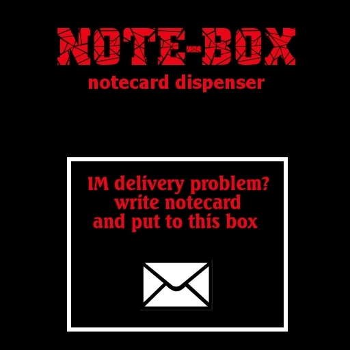 NOTE-BOX notecard dispenser