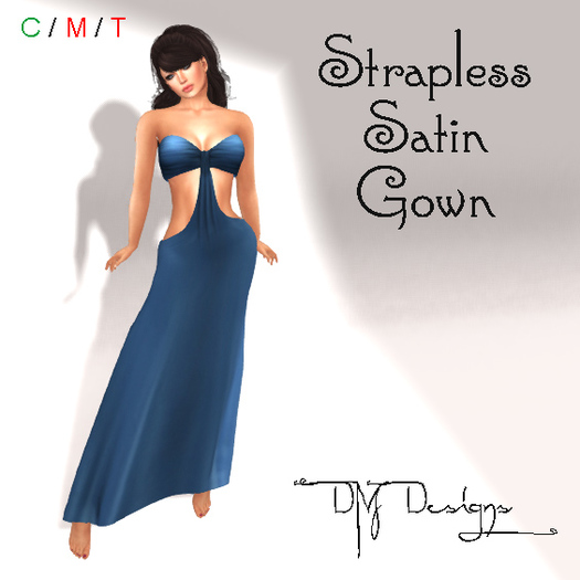 .::DM::. Strapless Satin Gown - MTC HUD Driven