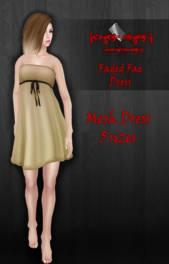 !CS! Faded Fae Dress Yellow