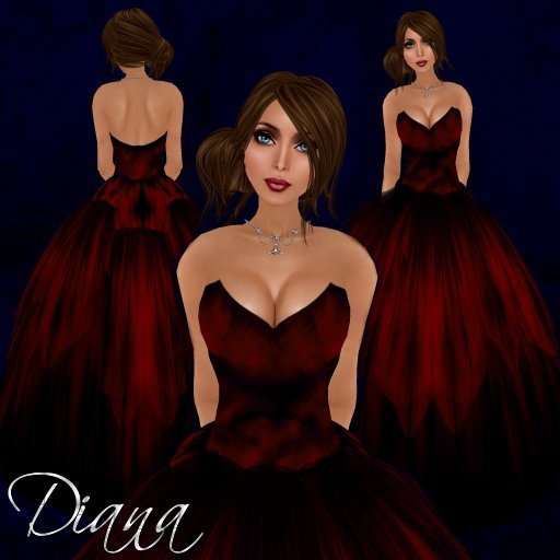 [K~*~S] Diana - Gown - Ruby