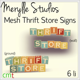 [Merylle Studios] ~ Thrift Store Signs (Mesh) (boxed)