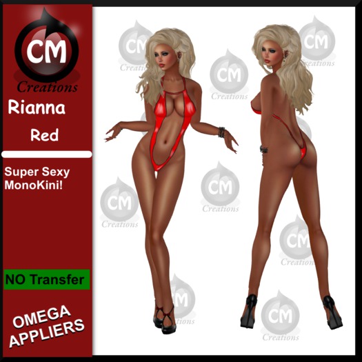 CM Creations, Rianna Monokini Red (+ Omega Applier)