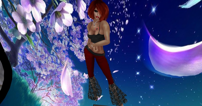 Red Fitted Mesh Pants