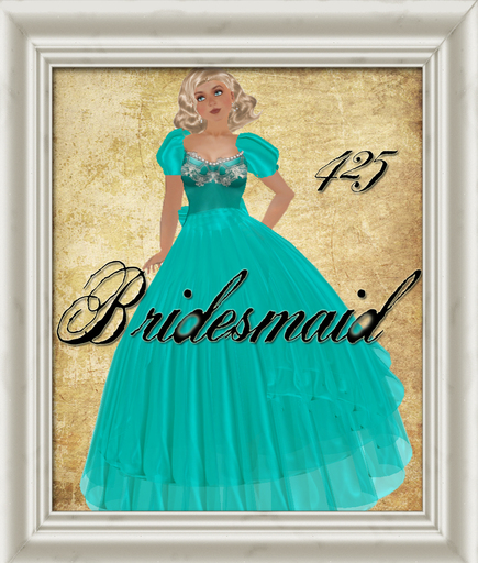 Shabby Chic Aqua Bridesmaid Dress