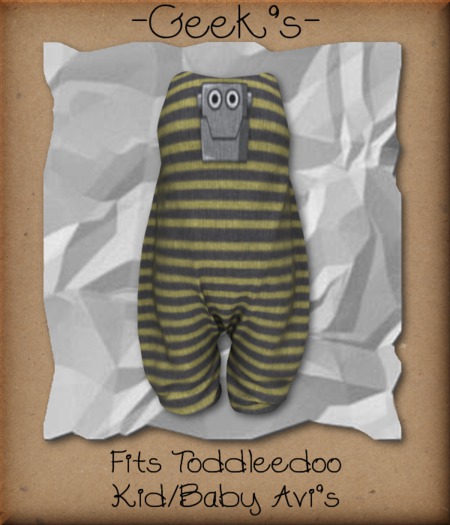 -Geek's- Yellow Robot Stripe JumpSuit (TD B/K)