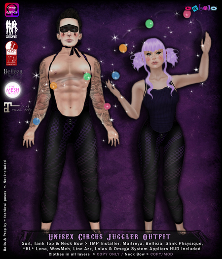 [ bubble ] Unisex Circus Juggler Outfit