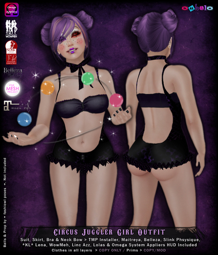 [ bubble ] Circus Juggler Girl Outfit