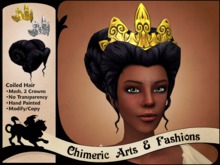 Coiled Hair & Crown (Black)