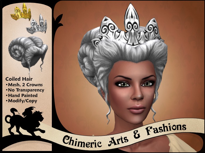 Coiled Hair & Crown (Grey)
