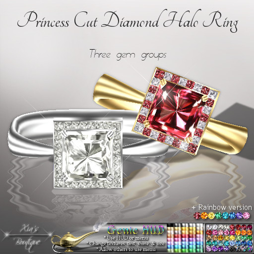 Princess Cut Diamond Halo Ring