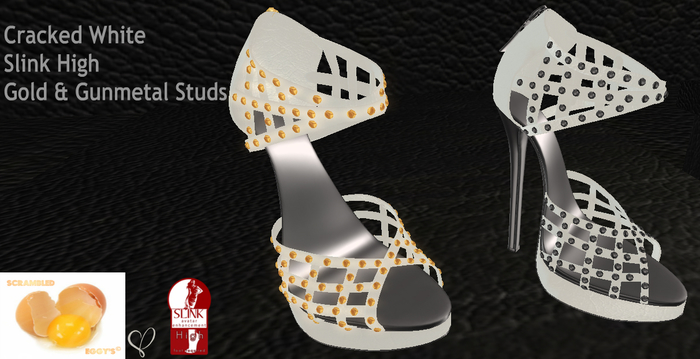 ~Scrambled Eggy's~ Cracked White Slink High