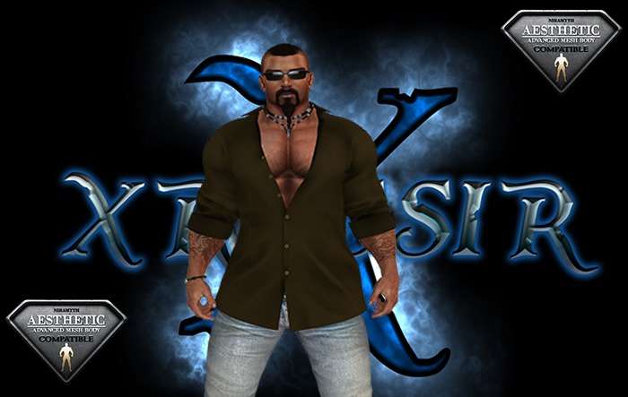 !!!! Gold Half-Unbuttoned Shirt