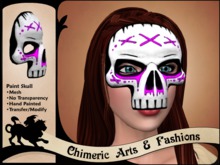 ~Chimeric Fashions~ Paint Skull (Purple Glow)