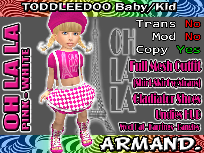 --ARMAND-- OH  LA LA - PINK-WHITE