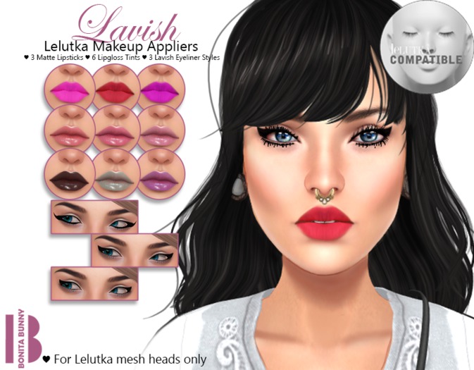 Bonita ::: Lelutka Lavish Makeup Set ((WEAR TO UNPACK))