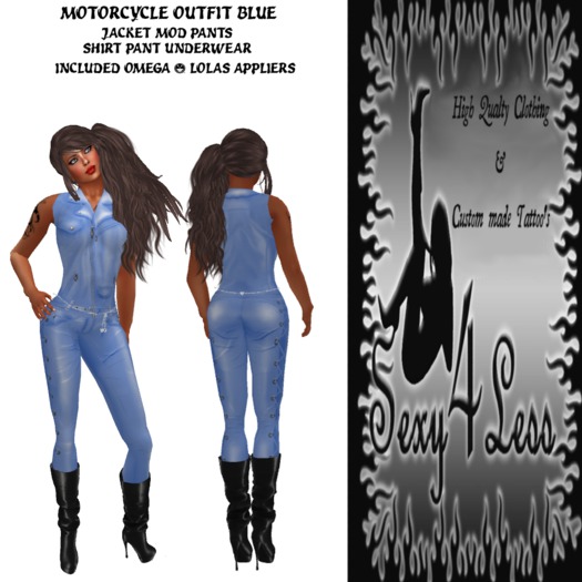 S4L MOTORCYCLE OUTFIT BLUE OMEGA & LOLAS APPLIERS