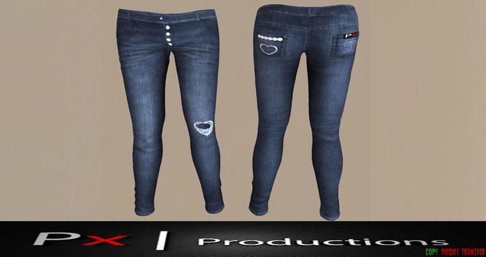 Mesh Ladies Skinny Low Rise Jeans Ripped w/Diamonds