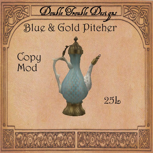 DTD- Blue & Gold Pitcher
