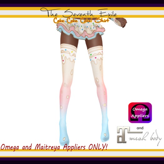 T7E: Cake Cake Cake! Thigh High Socks - Birthday - Omega & Maitreya Appliers