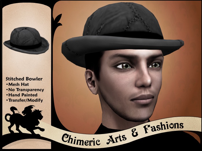 Stitched Bowler Hat (Grey)