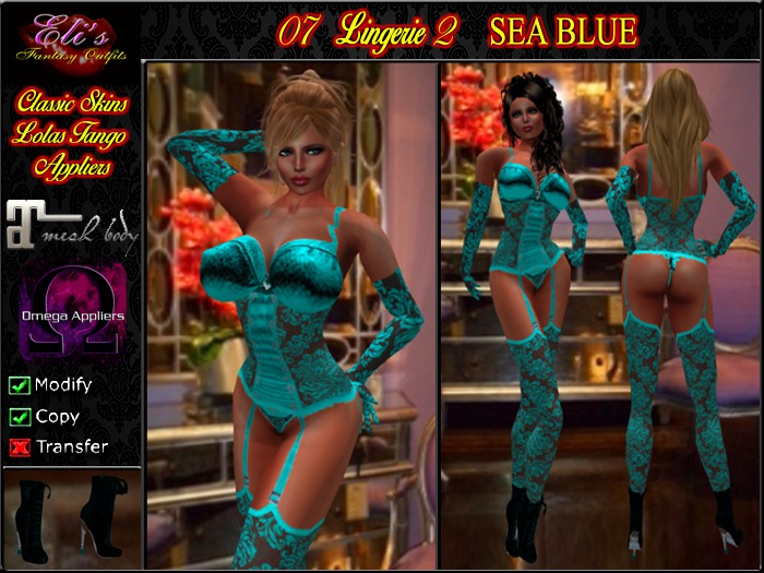 07 Lingerie 2 Sea Blue