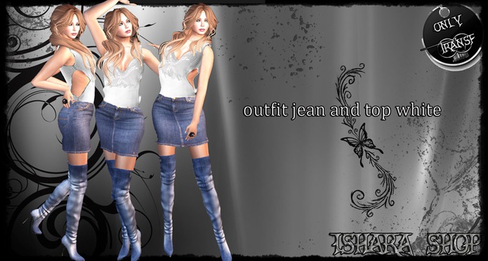 outfit jean and top white