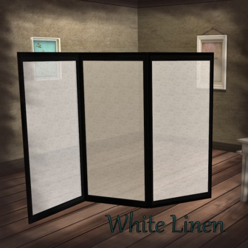 Room Divider - White Linen