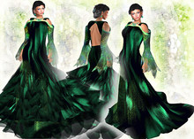 *Heart* -  Anais Green Gown