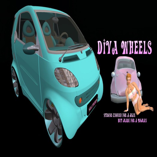 Diva wheels Smart car blue