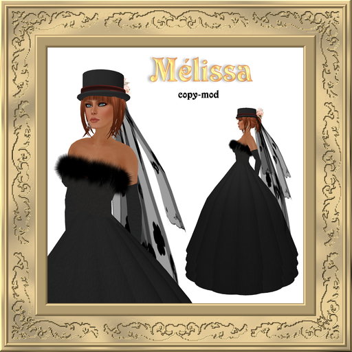 Bte Melissa black wedding gown 