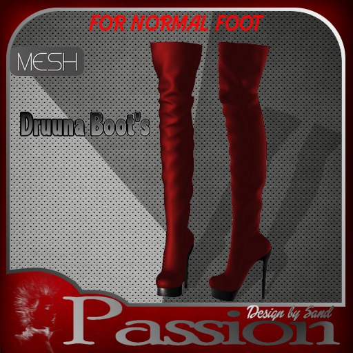 Sand hight boots "druuna"- red