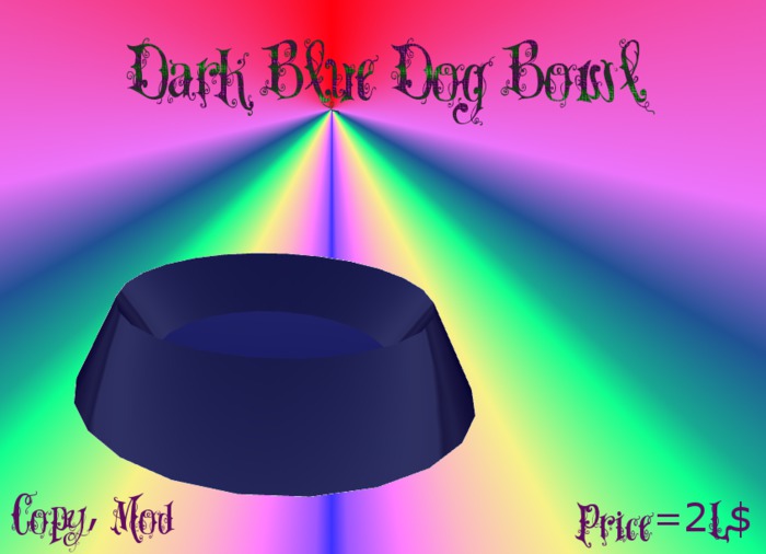 Dog Bowl - Dark Blue