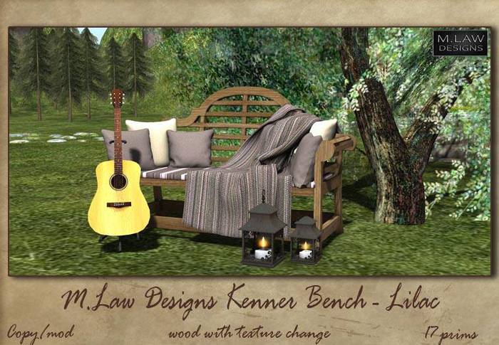 .:M.LAW:. Kenner Garden Bench LILAC BOX
