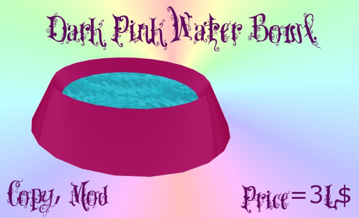 Water Bowl - dark pink