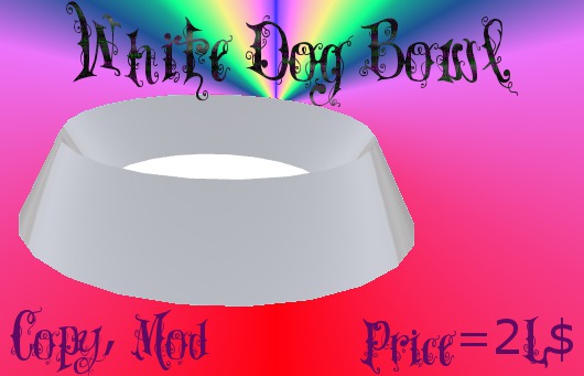 Dog Bowl - White