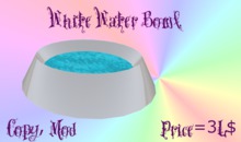 Water Bowl - White v2.0
