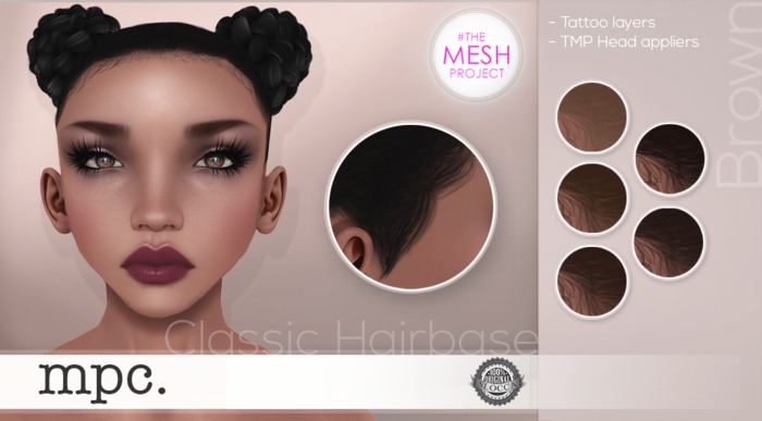 mpc. Classic Hairbase . Brown (Layers &TMP)