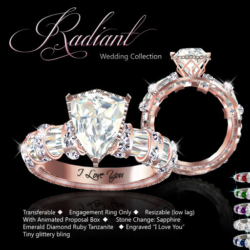 Exquisite Radiant Engagement Ring Gold