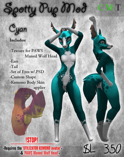 .:Chimera:. Spotty Pup Mod _ Cyan