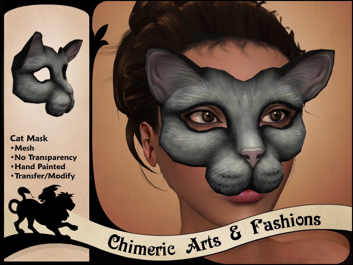 Mesh Cat Mask (Grey)