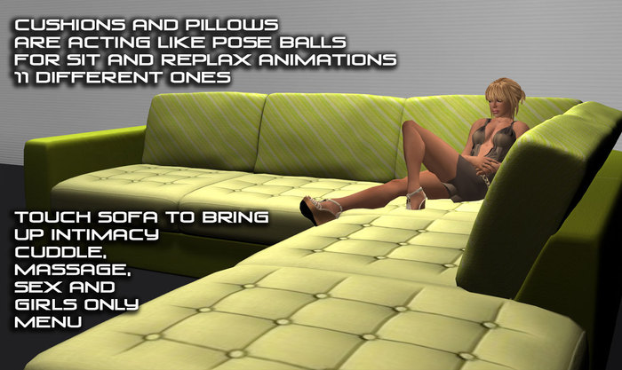 Intimatic sectional Leather Citrus by Abiss