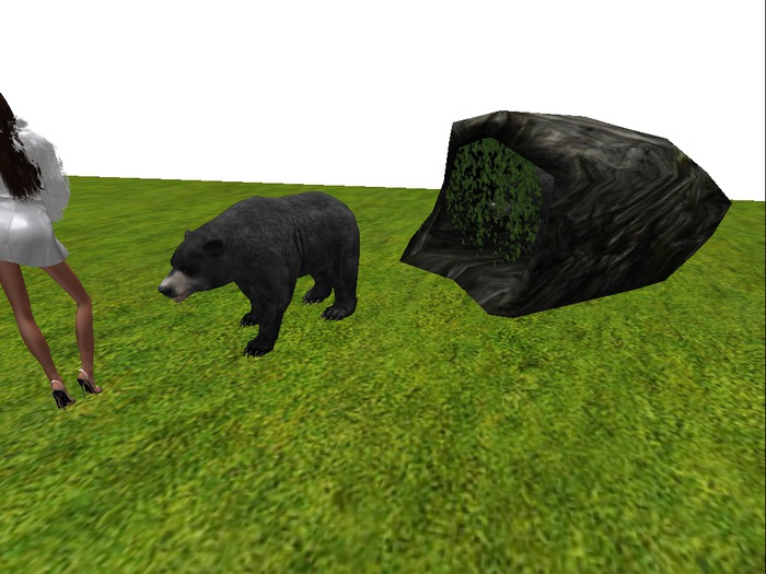 Animated Mesh Bear In Cave Attacks