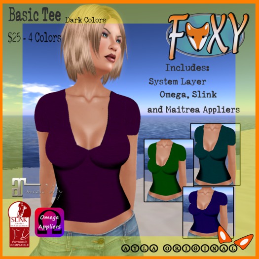 *Foxy - Basic Tee - Warm Colors*